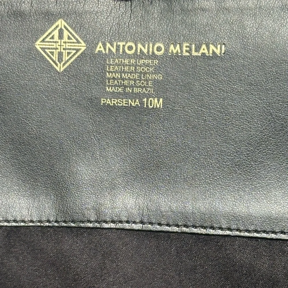 ANTONIO MELANI Parsena Black Staple Over the Knee Leather Boots 10M